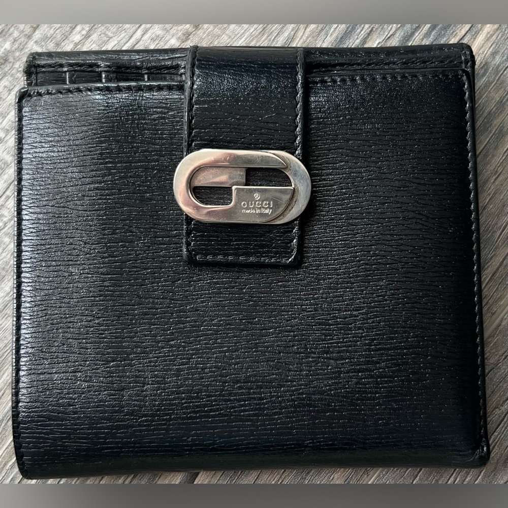 Gucci Black Interlocking G Logo Wallet. - Picture 3 of 13